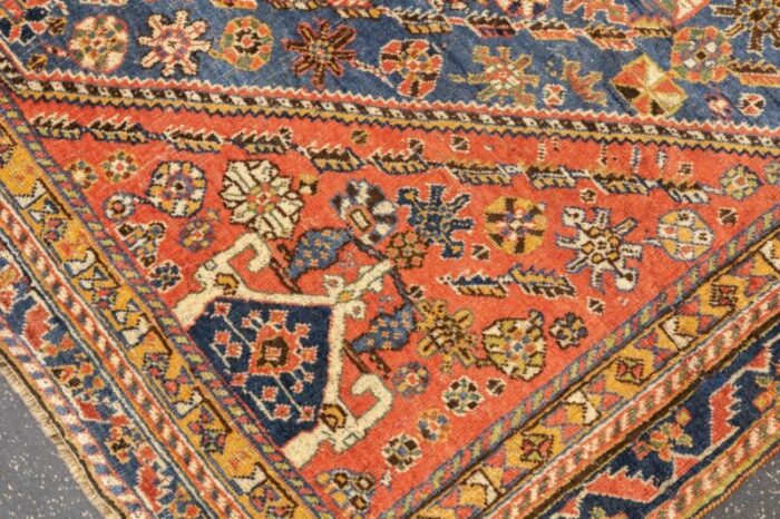 antique qashqai rug 49 x 68 0630