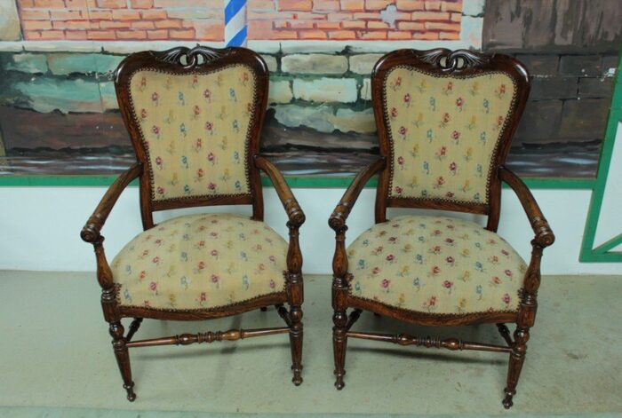 antique rosewood armchairs set of 2 1