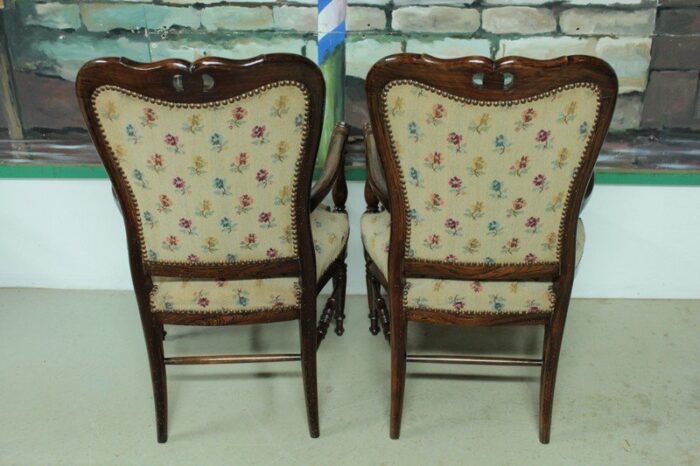 antique rosewood armchairs set of 2 6