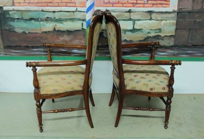 antique rosewood armchairs set of 2 8