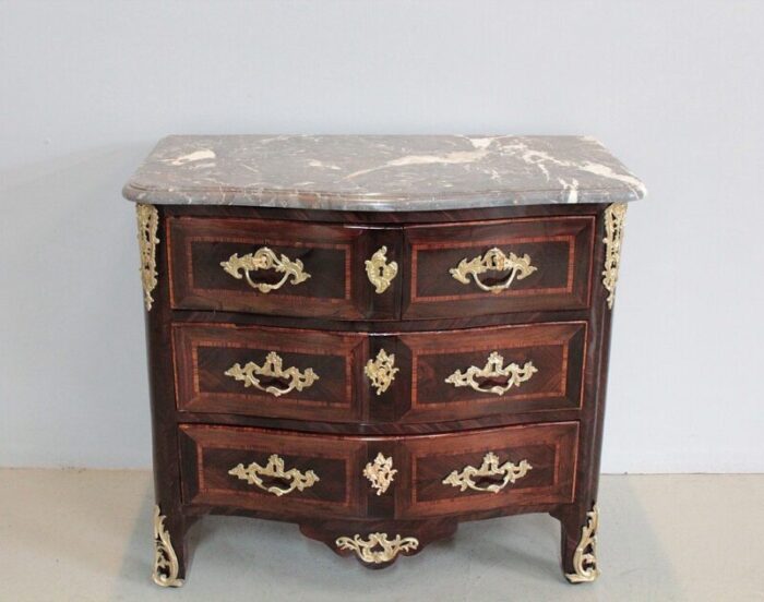 antique rosewood marquetry commode 1