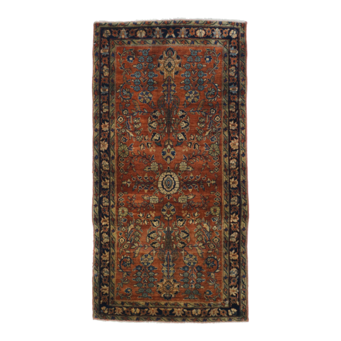 antique sarouk rug 26 x 411 0330