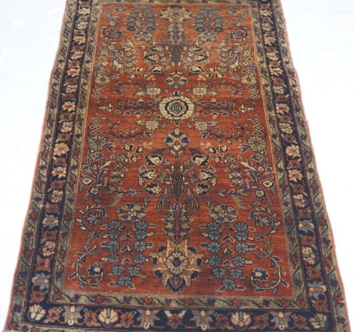 antique sarouk rug 26 x 411 4375