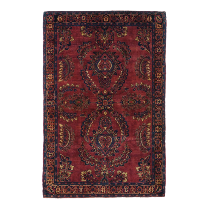 antique sarouk rug 41 x 65 1869