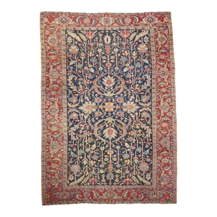 antique serapi rug 88 x 124 8947