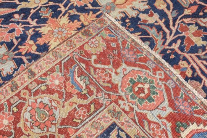 antique serapi rug 88 x 124 9655