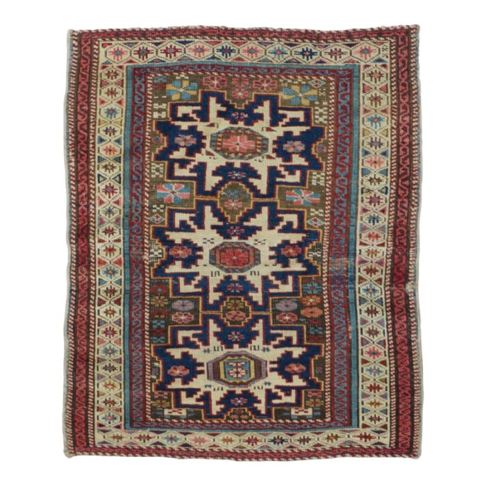 antique shirvan rug 27 x 32 0707