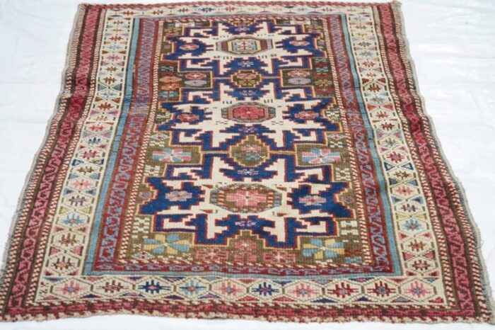 antique shirvan rug 27 x 32 1049