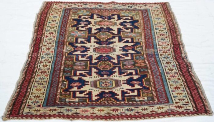 antique shirvan rug 27 x 32 1296