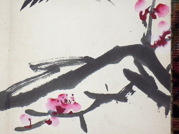 antique signed early 20th century chinese watercolor bird painting 1327