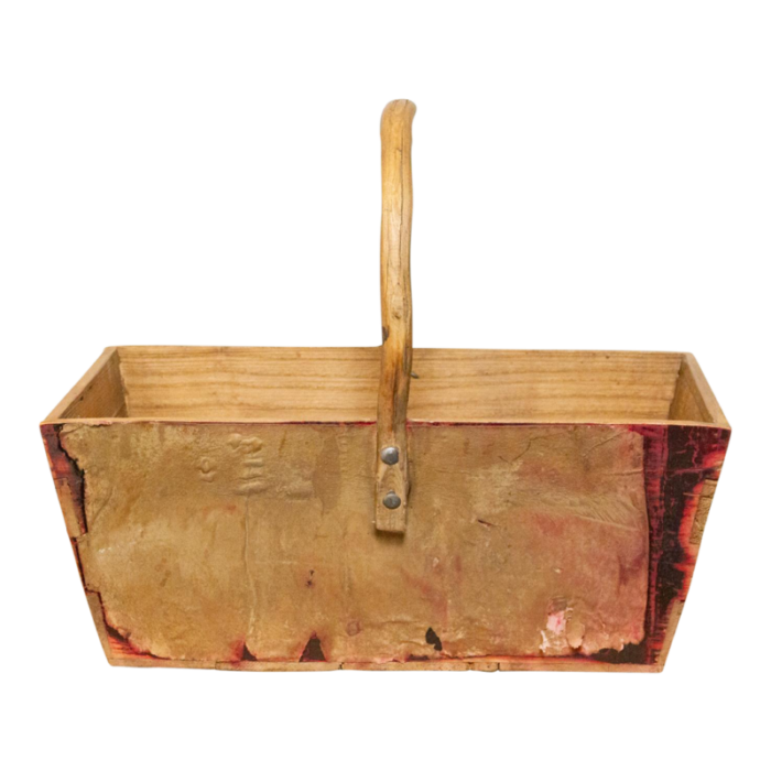 antique stripped wood english basket 0013