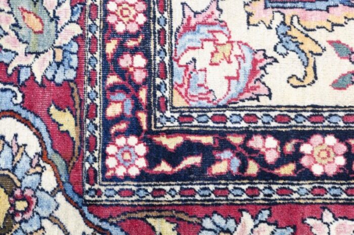 antique tehran rug 47 x 73 2854