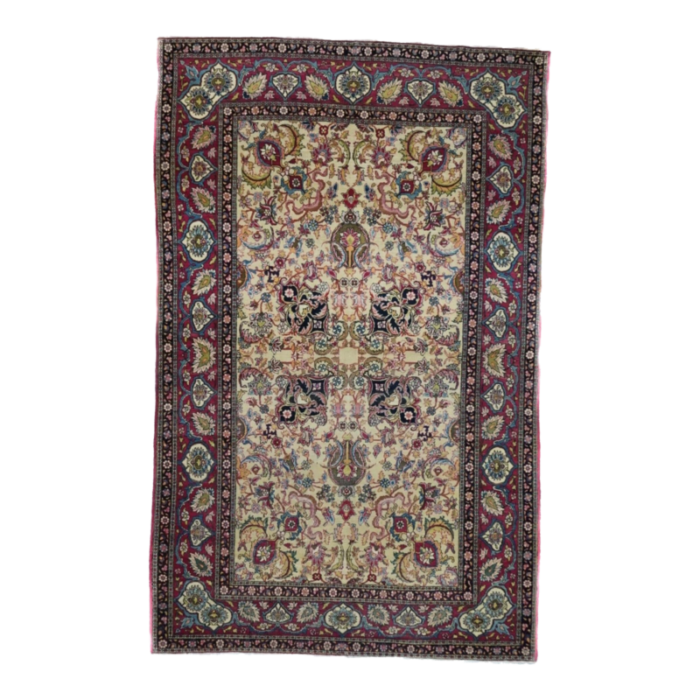 antique tehran rug 47 x 73 6111