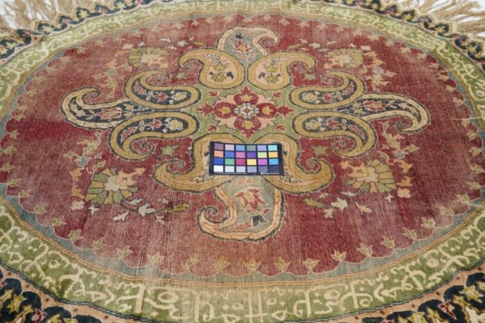 antique turkish rug 45 x 46 0234