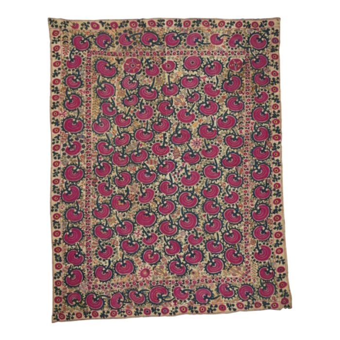 antique uzbekistan suzani rug 62 x 711 7916