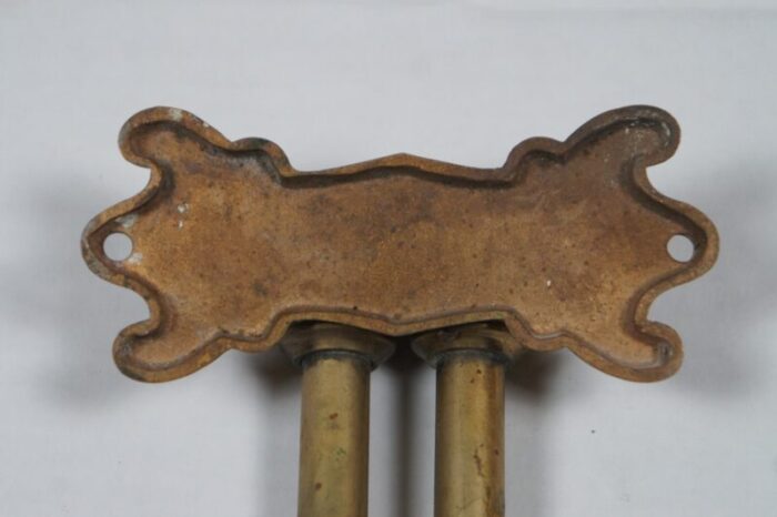 antique victorian brass 2 arm drying rack towel swing bar rod laundry holder 8094