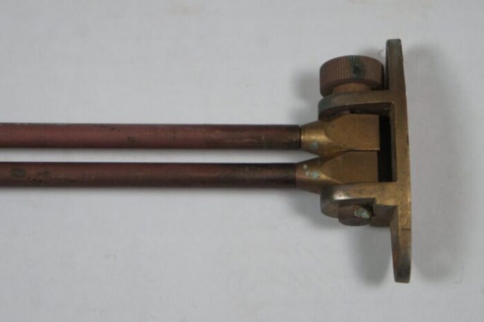 antique victorian copper brass 2 arm drying rack towel swing bar rod holder 1185