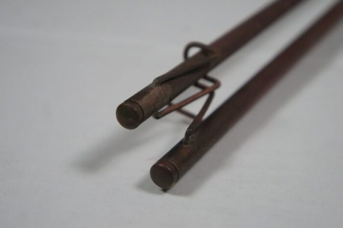 antique victorian copper brass 2 arm drying rack towel swing bar rod holder 2181