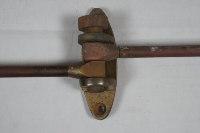 antique victorian copper brass 2 arm drying rack towel swing bar rod holder 3110