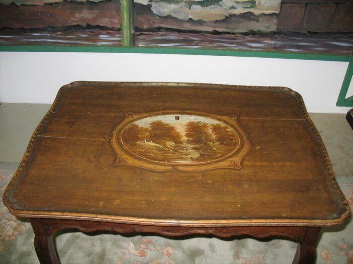 antique walnut coffee table 2