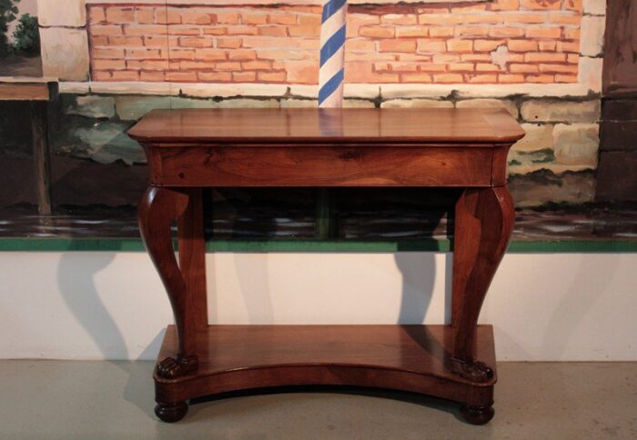 antique walnut console table 8