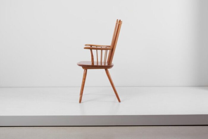 armchair in solid wood by albert haberer for hermann fleiner germany 1950s 3