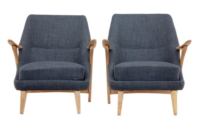 armchairs by svante skogh for seffle mobelfabrik 1950s set of 2 2