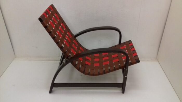 art deco adjustable armchair by jindrich halabala 1930s 12