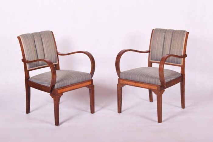 art deco armchairs 1930s set of 2 1