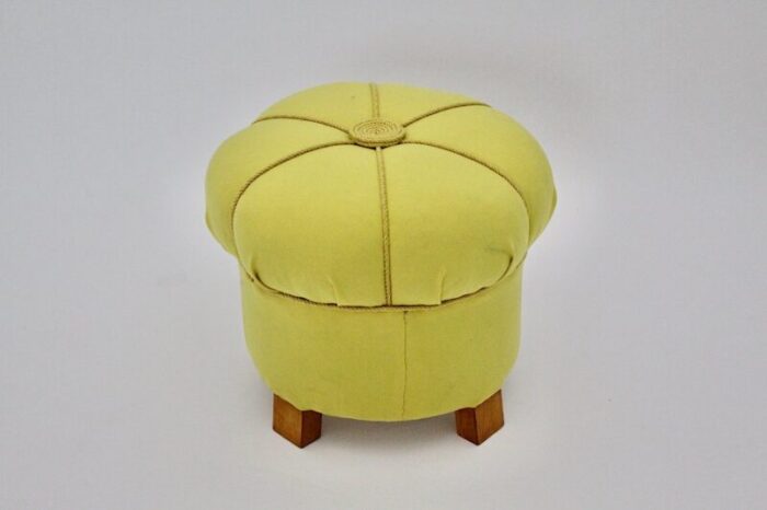 art deco austrian yellow stool 1930s 1