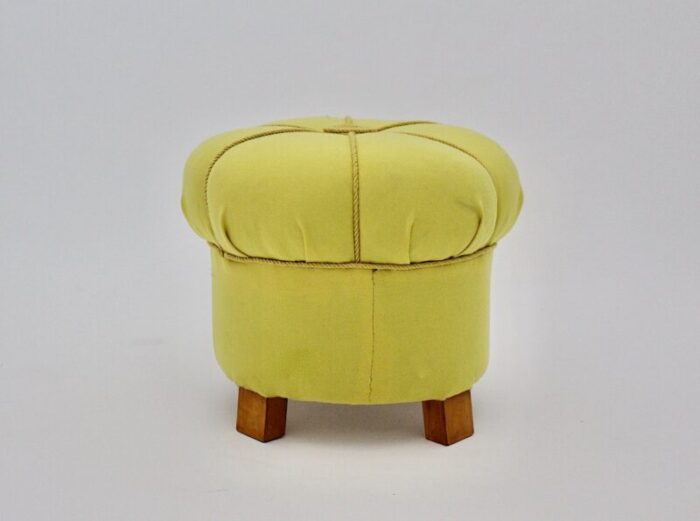 art deco austrian yellow stool 1930s 3