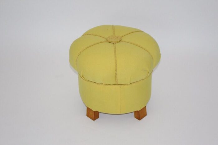 art deco austrian yellow stool 1930s 4