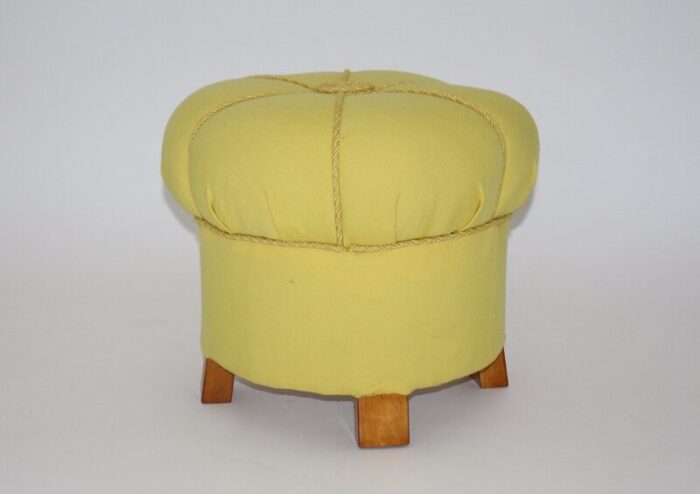 art deco austrian yellow stool 1930s 6