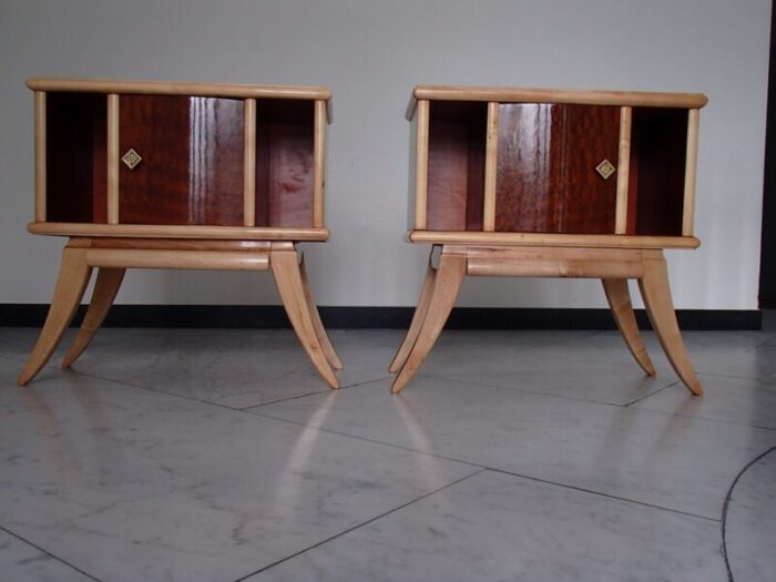 art deco nightstands 1930s set of 2 10