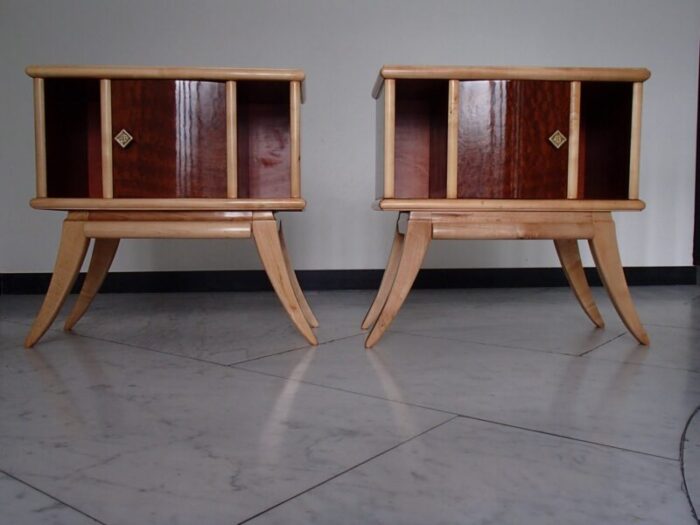 art deco nightstands 1930s set of 2 5