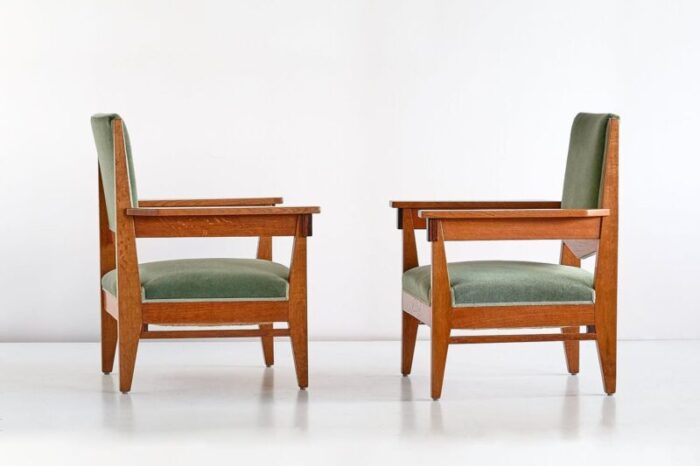 art deco oak and macassar ebony armchairs by anton lucas 1920s set of 2 4