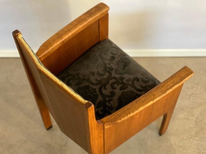 art deco oak armchair by hendrik wouda 1920s 6