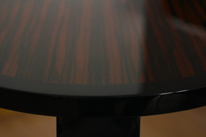 art deco style macassar and black lacquer side table 5