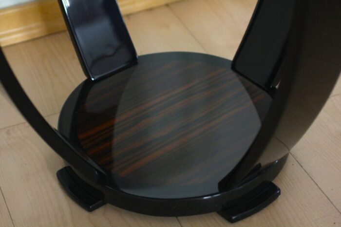 art deco style macassar and black lacquer side table 6