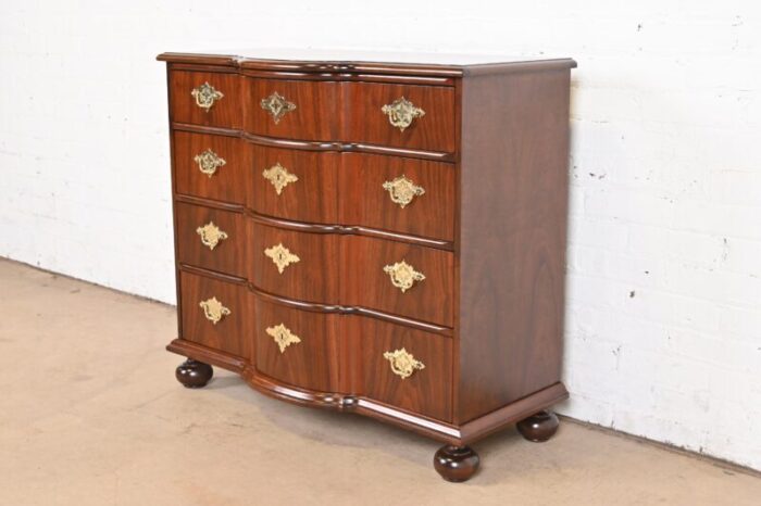 baker furniture william and mary walnut chest of drawers newly refinished 2395