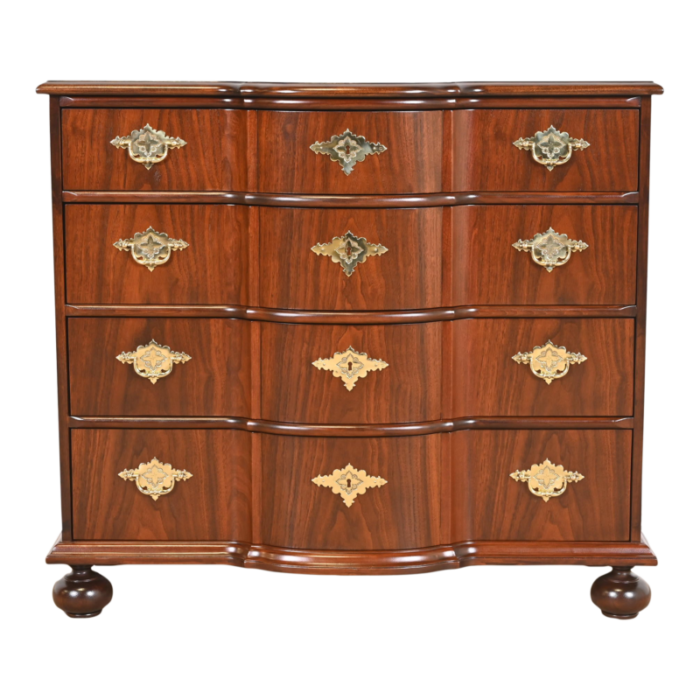 baker furniture william and mary walnut chest of drawers newly refinished 4378