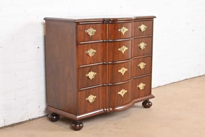 baker furniture william and mary walnut chest of drawers newly refinished 4564