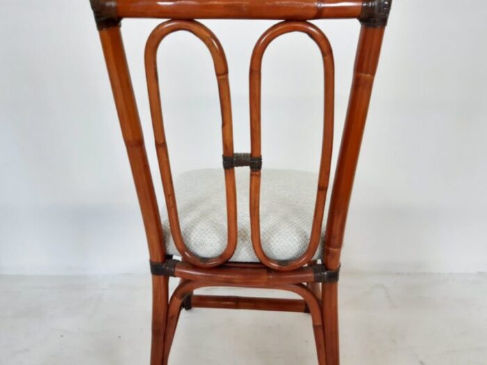 bamboo dining chairs 1980s set of 6 8