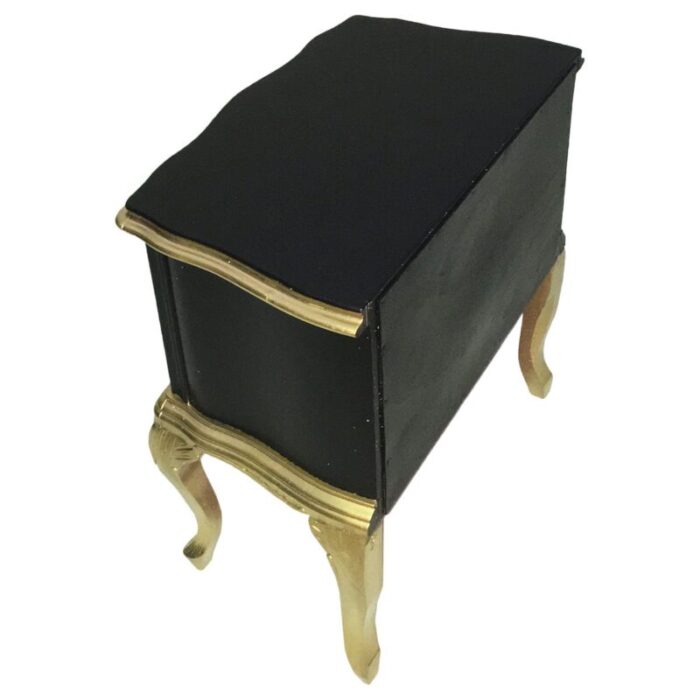 baroque style italian walnut veneer nightstand 1920s 6