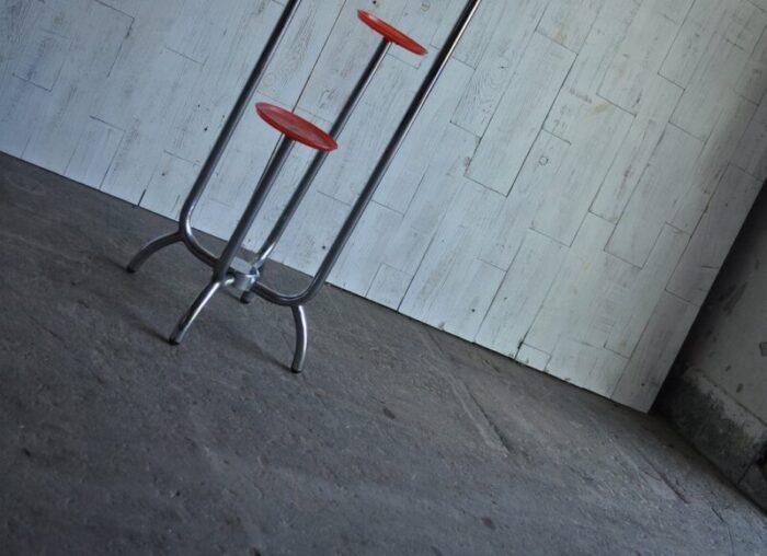 bauhaus chrome and plastic plant stand 1940s 2