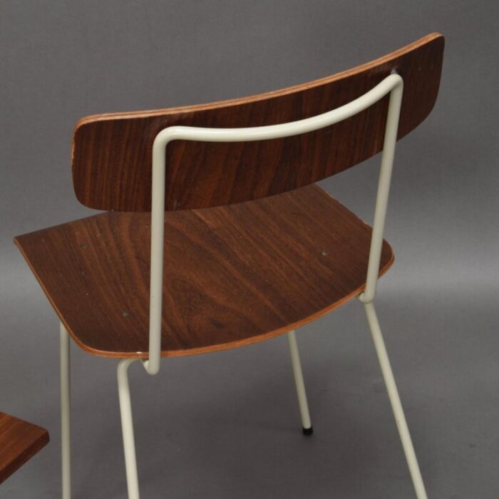 bedroom teak chairs table from auping 1950s set of 3 8