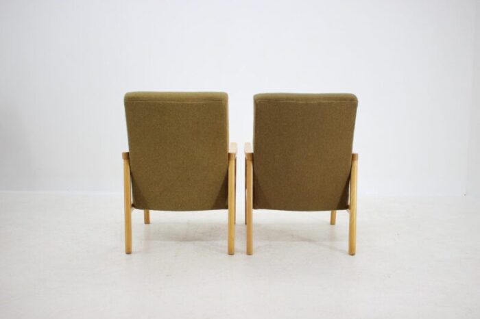 beech armchairs czechoslovakia 1960s set of 2 5