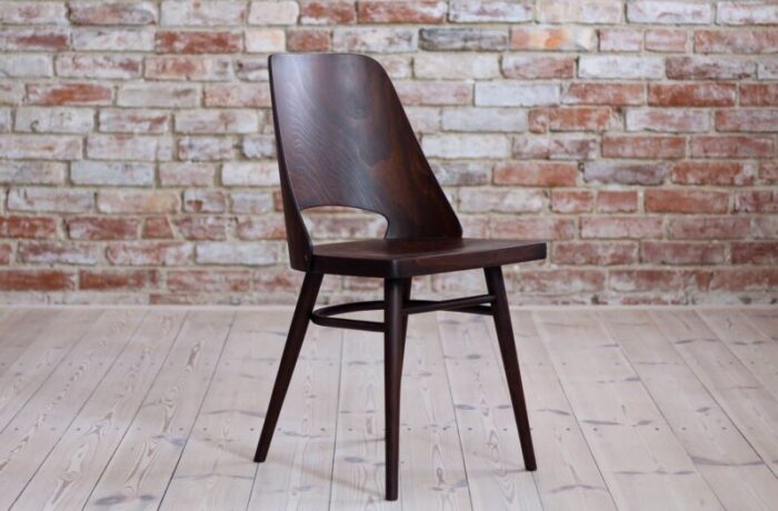 beech veneer dining chairs by oswald haerdtl for ton 1950s set of 4 1