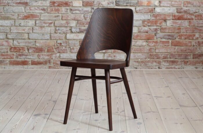 beech veneer dining chairs by oswald haerdtl for ton 1950s set of 4 7