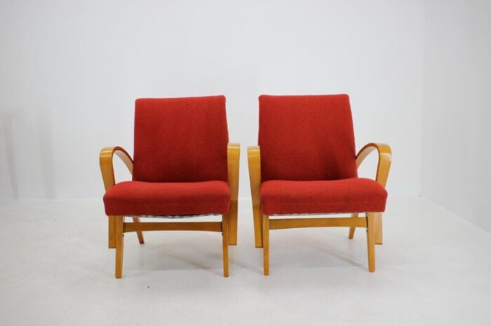 bentwood lounge chairs by frantisek jirak 1960s set of 2 2